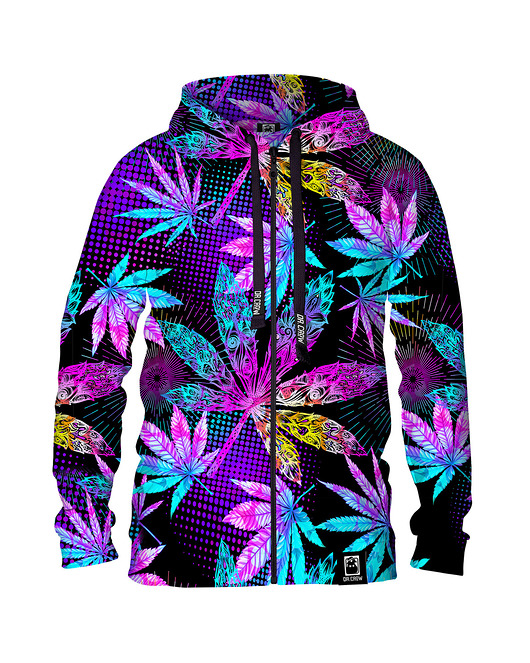bluzy męskie Męska Bluza Expres Zamek DR.CROW Weed