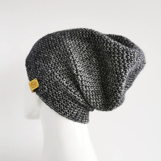 czapki damskie WIOSNA! Przejściowa czapka  bawełna merino COSY grafit