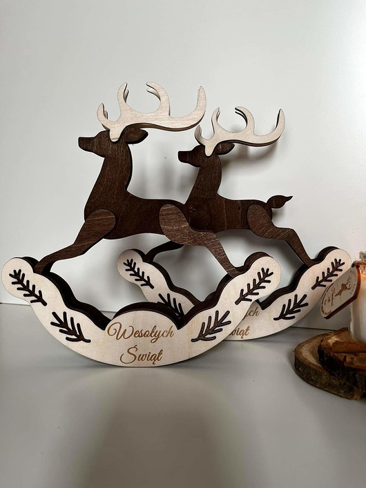 dekoracje świąteczne Renifer na biegunach
