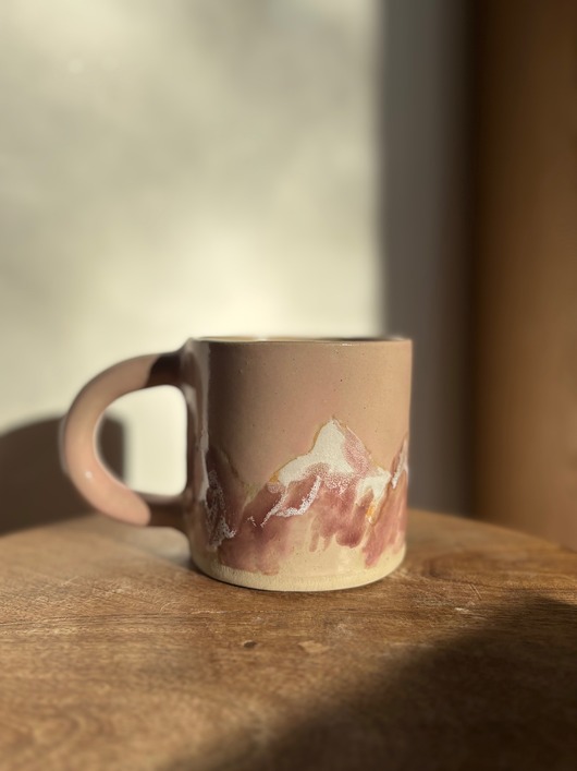 kubki i filiżanki Duży Ceramiczny Kubek Handmade 450 ml z Motywem Gór Podhale