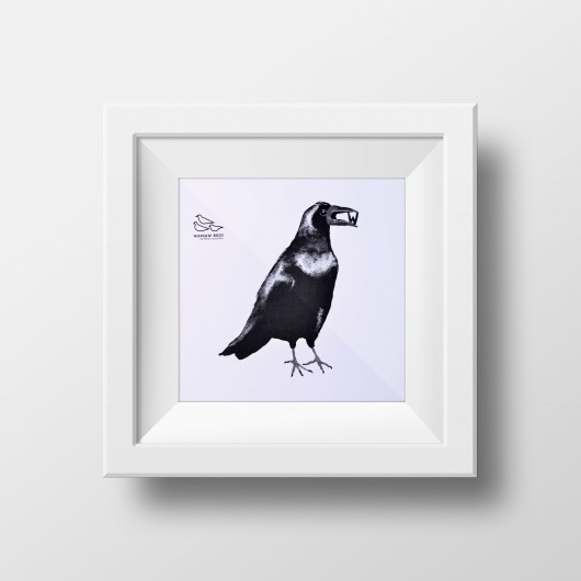 Kruk. Serigrafia barwna. Warsaw Birds