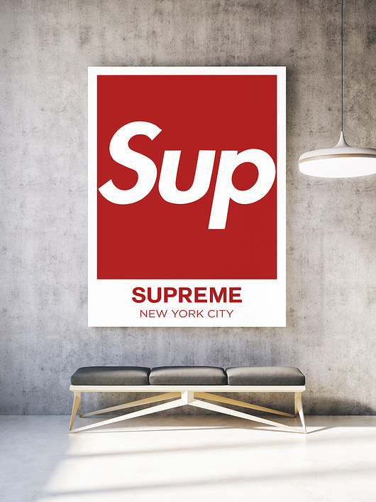 Supreme  grafika, plakat, obraz Pas De LArt