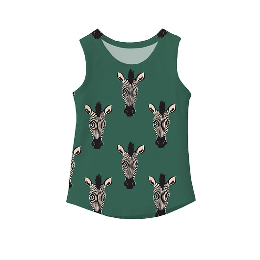 tank top zebry zieleń Pocopato