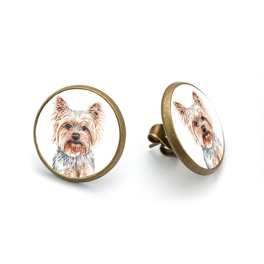 kolczyki - inne Kolczyki sztyfty YORKSHIRE TERRIER rasowy pies