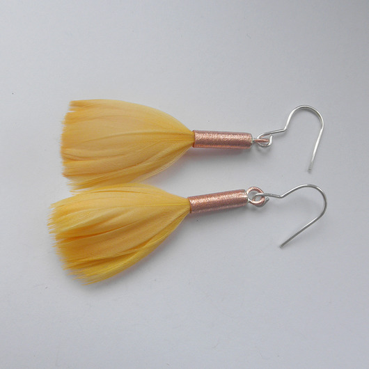 kolczyki z piórami PIÓRKO kolczyki