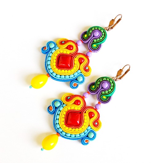 kolczyki soutache Sutaszowe kolczyki PACHUCA