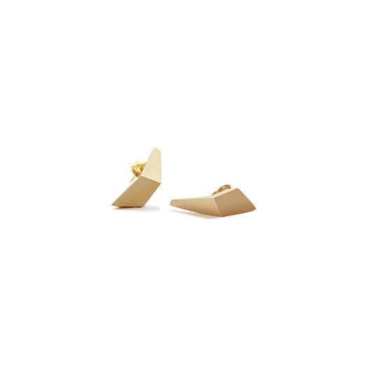 Kolczyki srebrne ONE EDGE flexed / satin GOLD earrings Filimoniuk