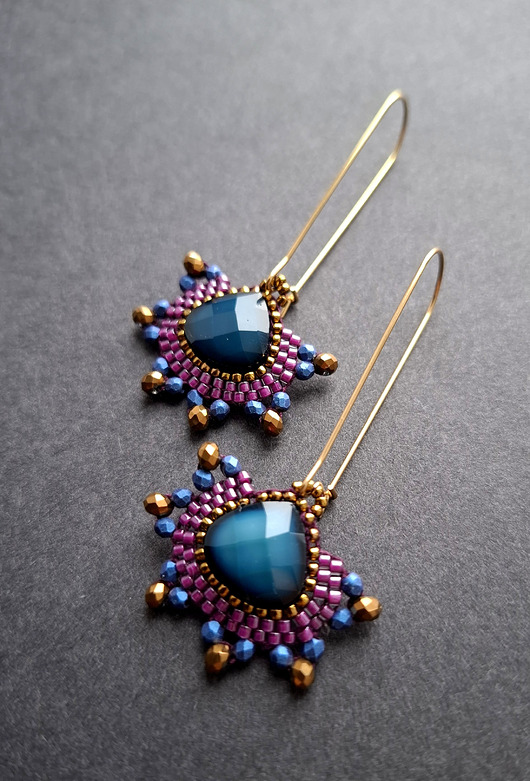 kolczyki szklane Kolczyki w szkle kolorowym no3