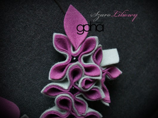 SzaroLiliowy -Biżuteria Autorska FlowerFelt Design