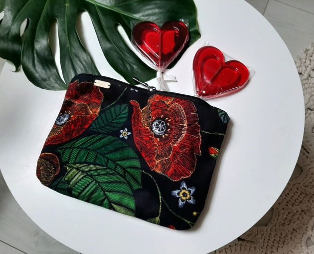 Kosmetyczka mini welur maki manufakturaMMS