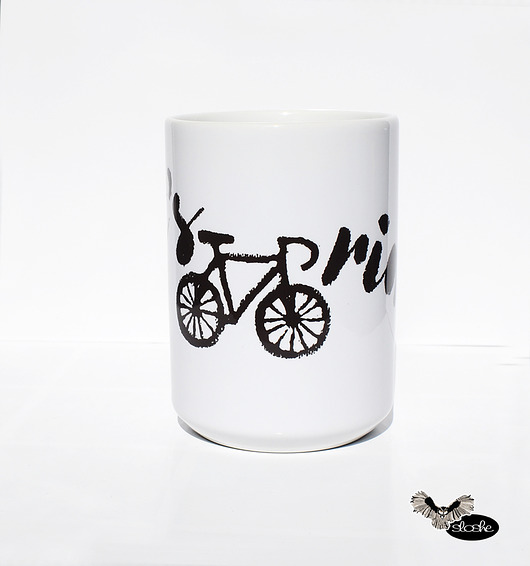 Let's ride z rowerem, kubek ceramiczny 450ml Sowia Aleja