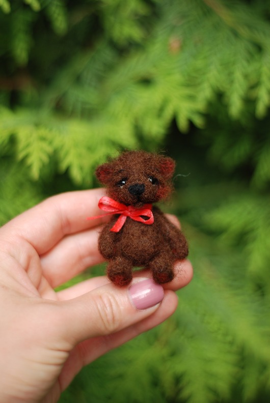 misie i maskotki Miś Miniaturka- Brąz
