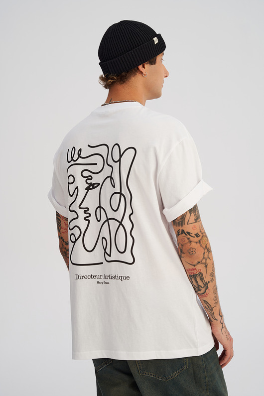 t-shirty męskie Koszulka męska LONG FIT Dir-Ar biała