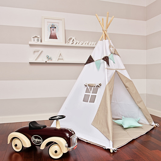 Zestaw Tipi z Matą Skandynawska Biel Fun with Mum