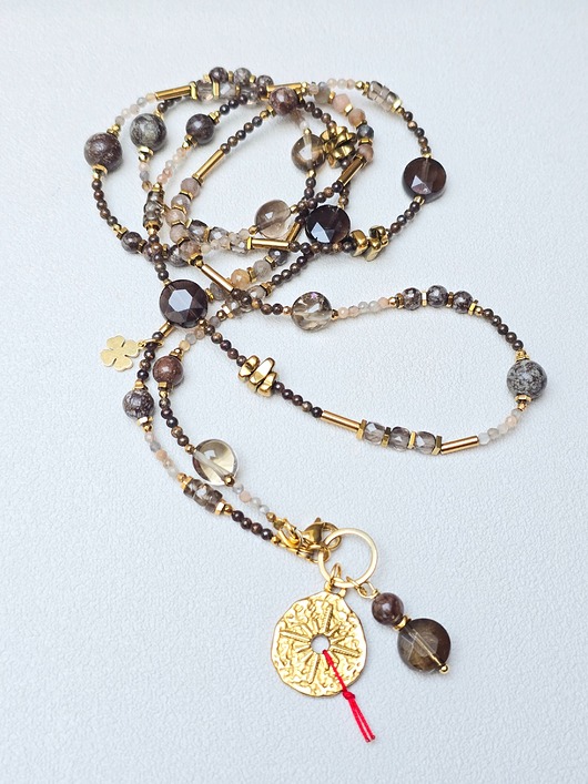 naszyjniki - inne Naszyjnik Brązy z Akcentem