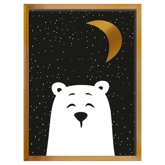 obrazy i plakaty do pokoju dziecięcego Obrazek Funny Band bear 30x40cm