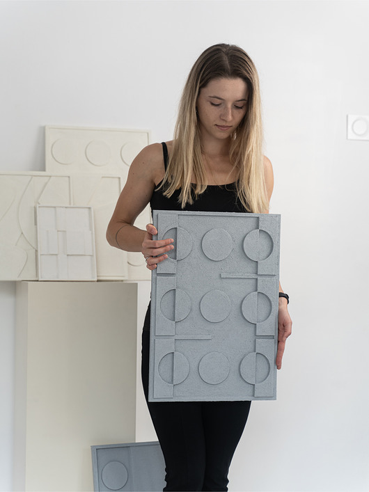 obrazy Minimalistyczny obraz 3D / relief 35x50 / Moon.01