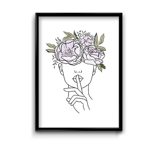 plakaty Plakat Kwiatowa Dziewczyna No. 1 Liliowa