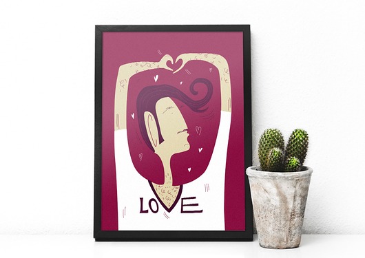 Lovelas - plakat A3/B2 Justyna Mioduszewska
