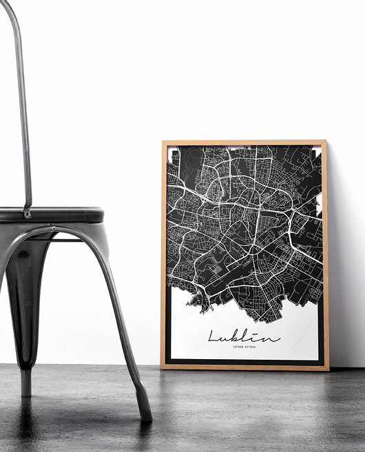 plakaty Plakat Lublin mapa