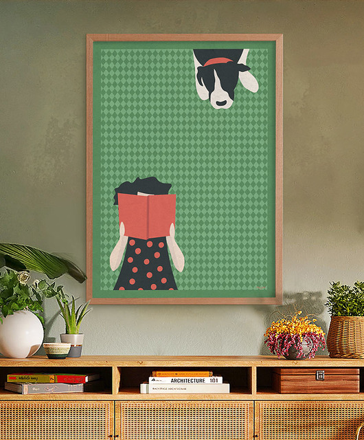 plakaty Piknik z książką - plakat fine art