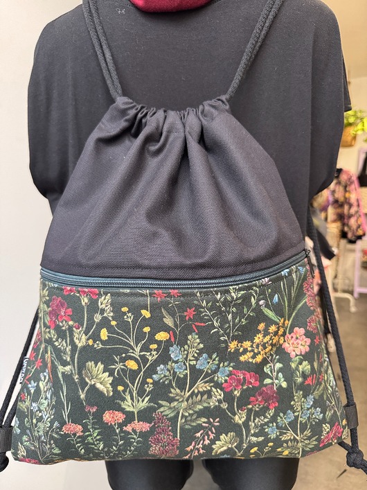 plecaki Worek kwiaty khaki