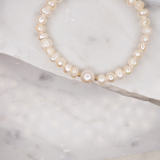 Bransoletka z naturalnych pereł Rosa MEIKA PEARLS