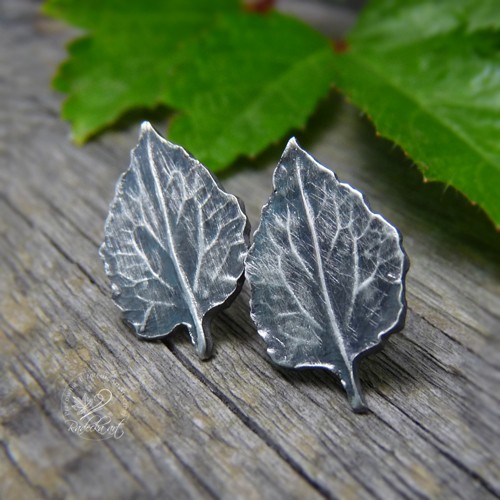 kolczyki wire wrapping "Listeczkowo" vol.II