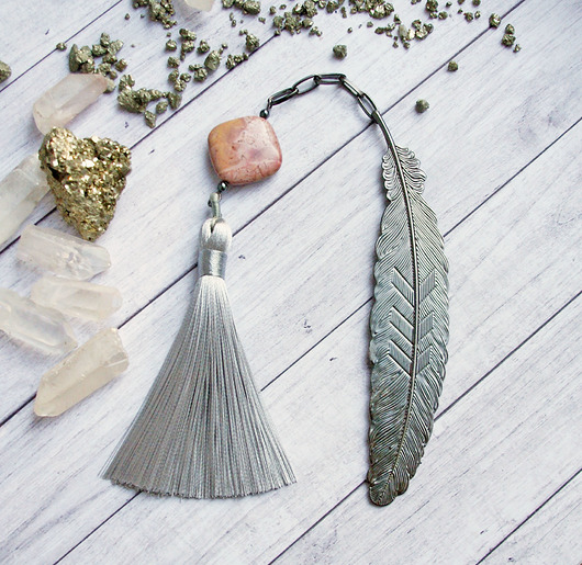 zakładki do książek Rodonit- MIŁOŚĆ, OPTYMIZM - zakładka LUX