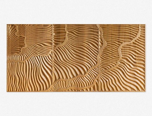 Ozdoby na ścianę Zestaw paneli ściennych Wild Rose - lity dąb