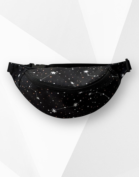 torebki, worki i plecaki dziecięce Nerka dziecięca saszetka gwiazdozbiór czarna