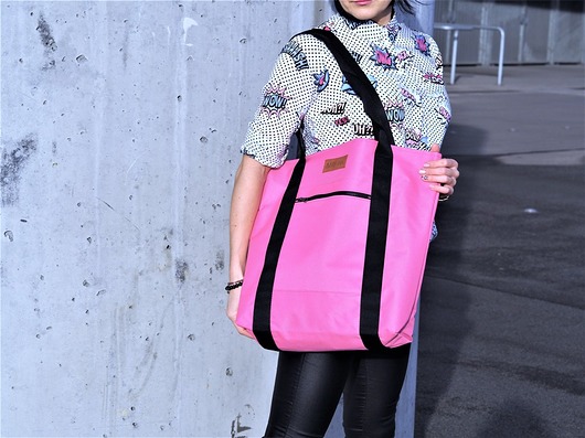 torby na zakupy Duża torba Miss Szoperka 1 - pink