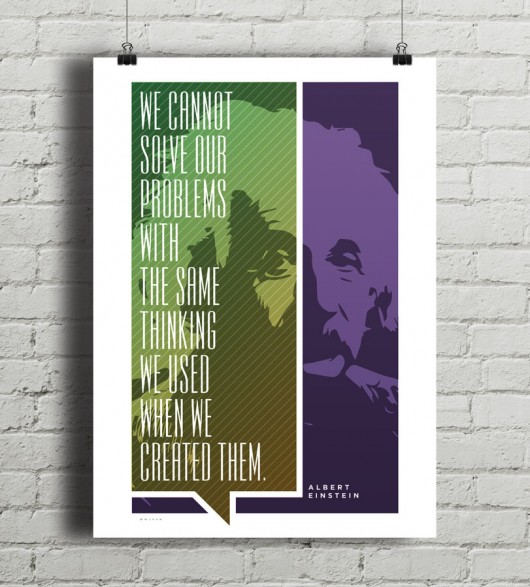 Albert Einstein - plakat z cytatem minimalmill