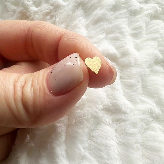 kolczyki pozłacane Złote kolczyki serca, mini sztyfty serduszka, komunia