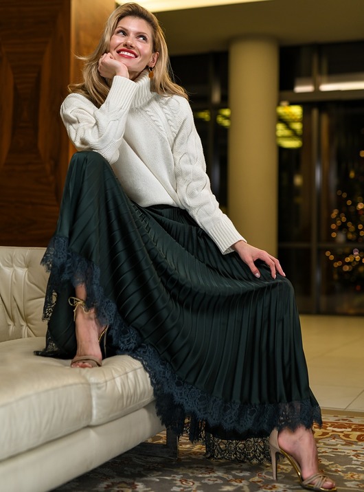 spódnice maxi Plisowana spódnica Midnight Euphoria