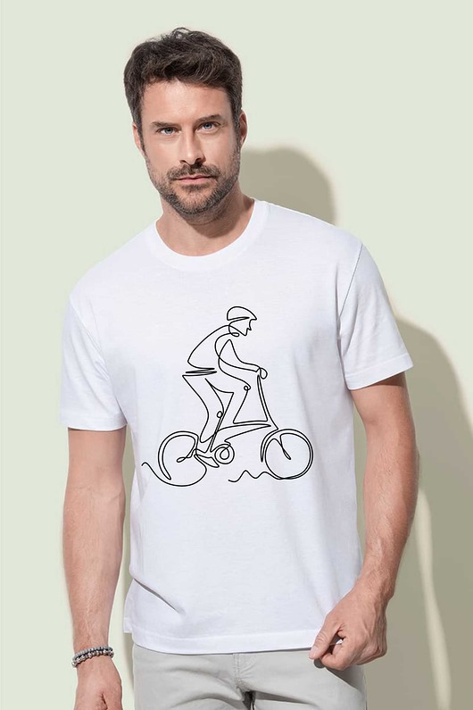 Koszulka organiczna z nadrukiem Cyclist ART ORGANIC