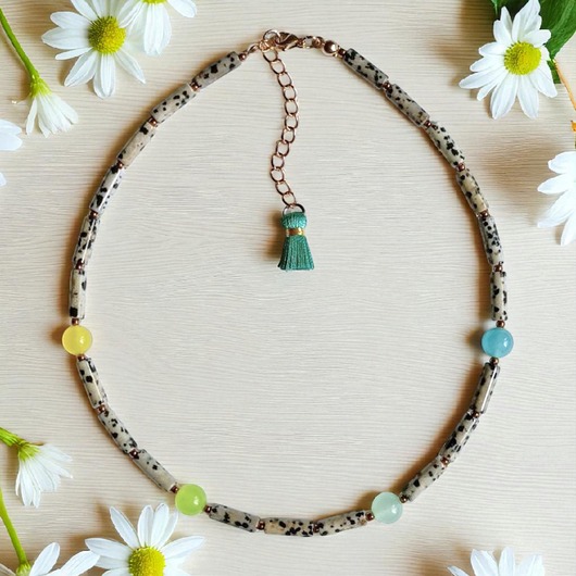 chokery Choker : summer JASPER collection : jaspis i jadeit
