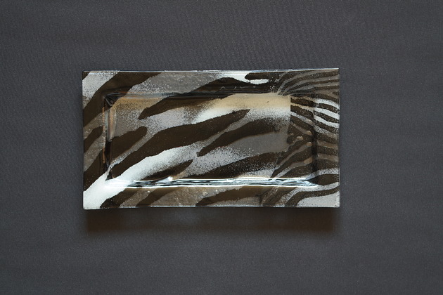 patery i talerze PATERA PROSTOKĄTNA ZEBRA 19cm X 35cm