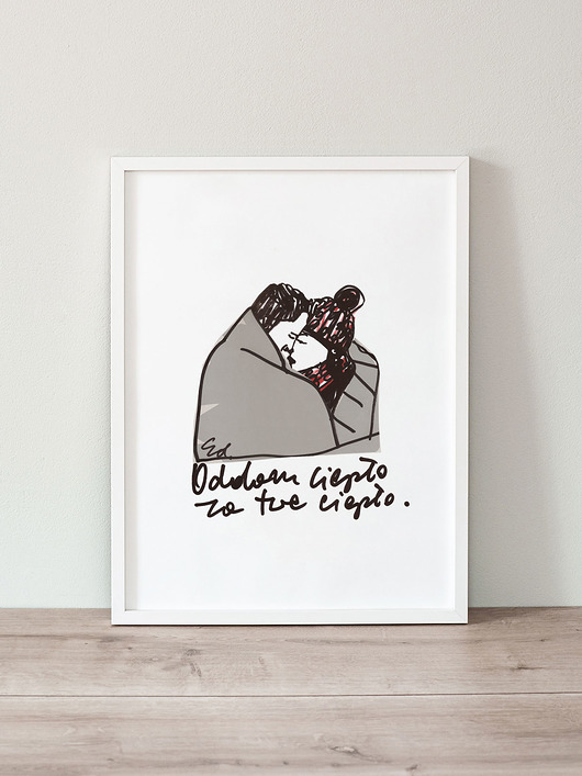 Plakat Oddam ciepło za twe ciepło Edyta Draus