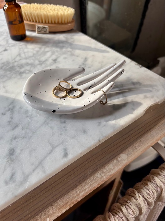 pojemniki na biżuterię Ceramiczna Łapka Handmade Talerzyk na Biżuterię Dalmatyńczyk