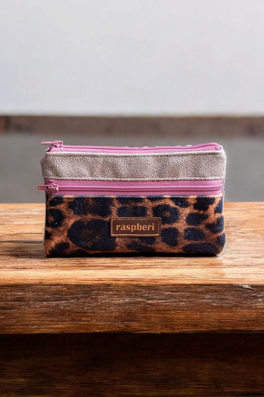 portfele damskie Kolorowy portfel damski panterka