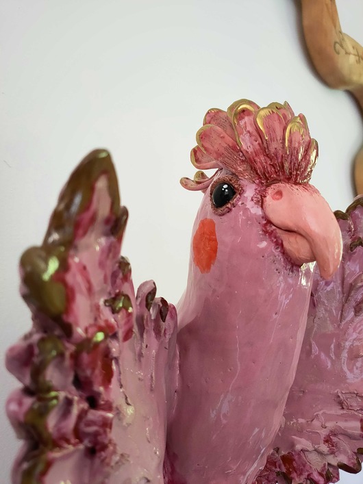 figurki i rzeźby Rajski ptak - rzeźba ceramiczna