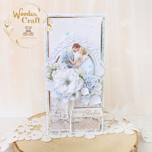 zaproszenia i kartki na ślub Romantyczna kartka ślubna, pamiątka ślubu "HydrangeaLove2"