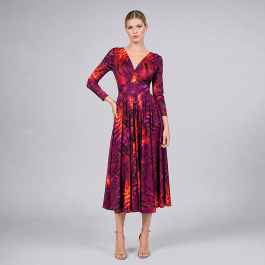 sukienki midi damskie Amelia Hot Tropical