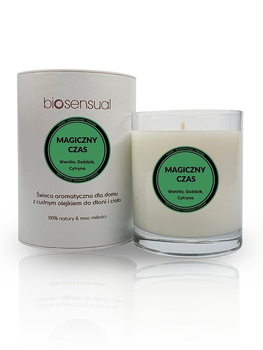 świece zapachowe Świeca do masażu i aromaterapii MAGICZNY CZAS 200g