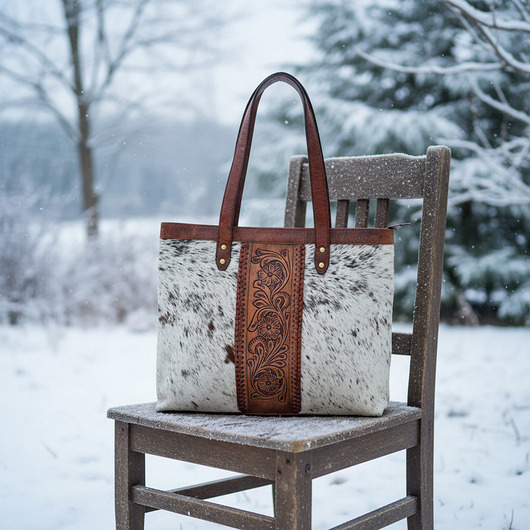 torby na ramię Torba skórzana Nawa ręcznie robiona z włosiem ze zdobieniem