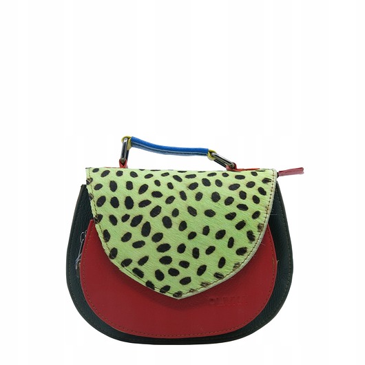 torby na ramię Torebka damska skórzana 4w1 obrotowa klapka, rączka, pasek unikatowa OLIVKA