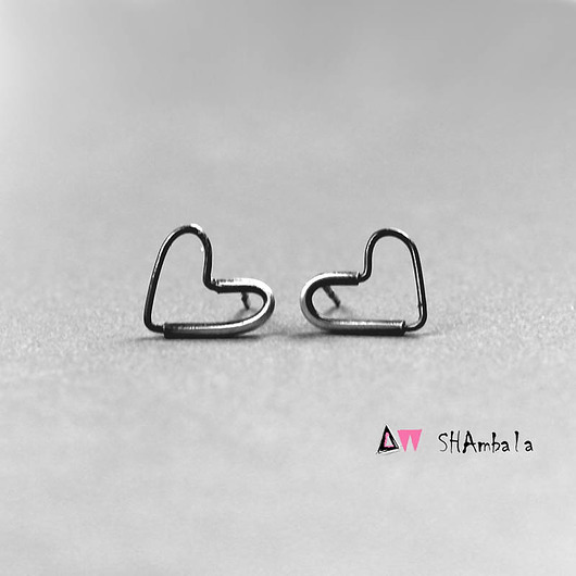 kolczyki wire wrapping kolczyki LOVE