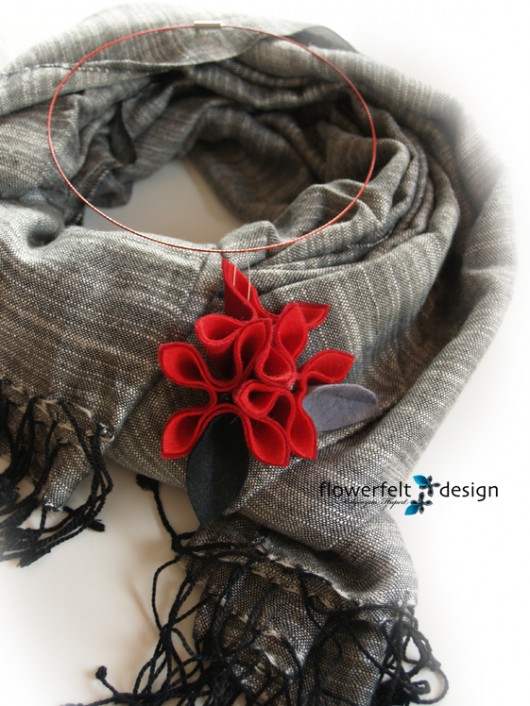 carmine - Biżuteria Autorska FlowerFelt Design