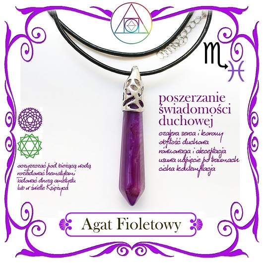 AGAT FIOLETOWY obelisk KEIT
